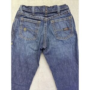 Ariat Jeans Men's 30x34 Blue Denim M4 Relaxed Boot Cut Traditional Thick Stitch